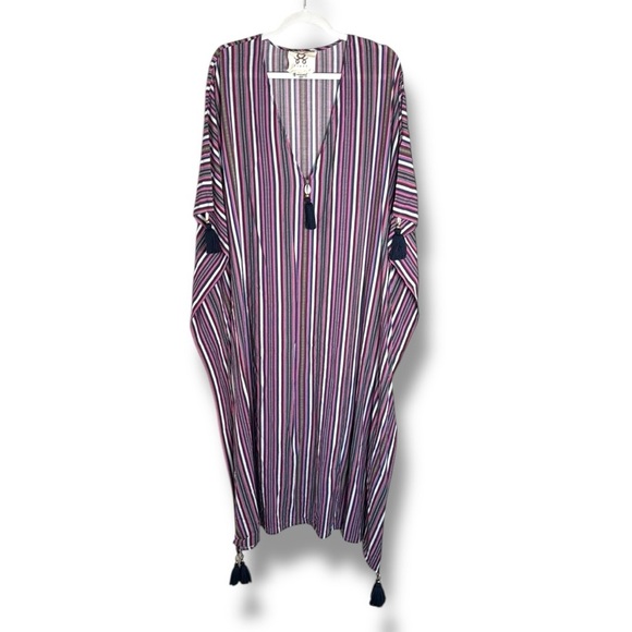 Figue Stripped Cotton Kaftan Size XS/S - Picture 1 of 8